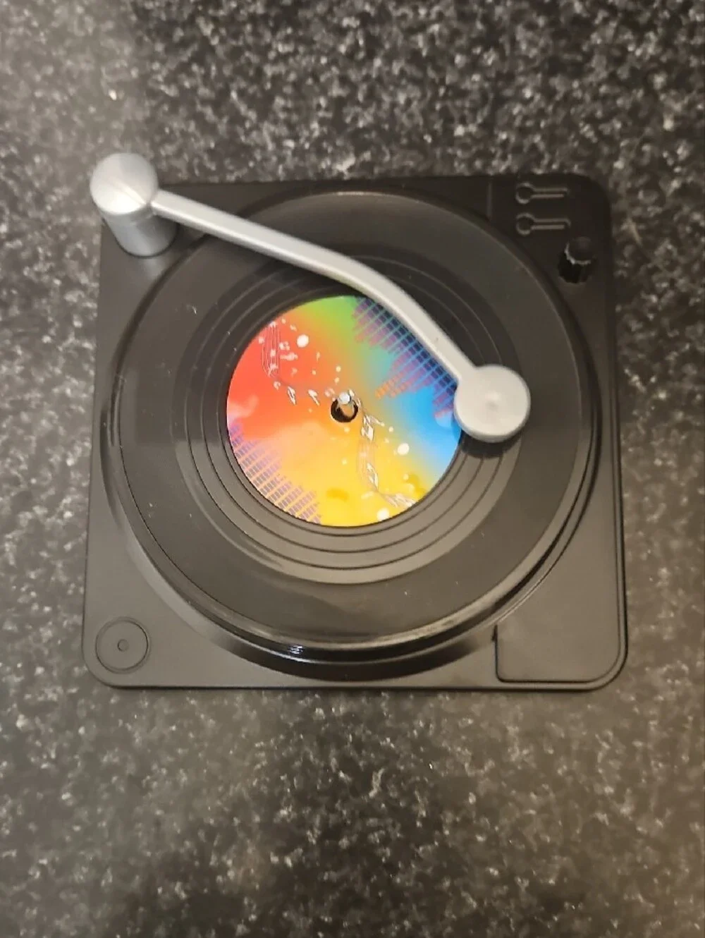 Record Player Coaster Set - Multi Color. Set 0f 4